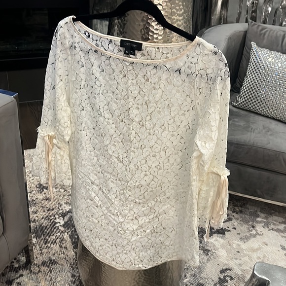 Karen Kane lace boho top ivory size xl summer perfect - Picture 17 of 17